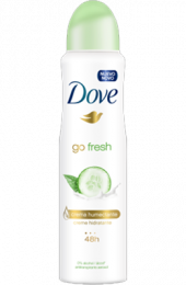 DESODORANTE DOVE AEROSOL FEMININO GO FRESH PEPINO 89GR