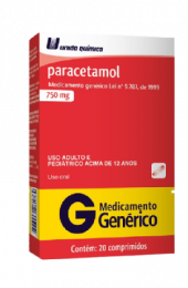 PARACETAMOL 750MG 20CPR (G) UNIAOQUIMICA