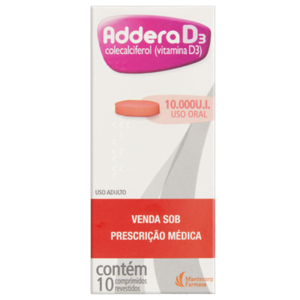 ADDERA D3 10.000UI 10CPR ( 2ªUN COM 50% DESC)