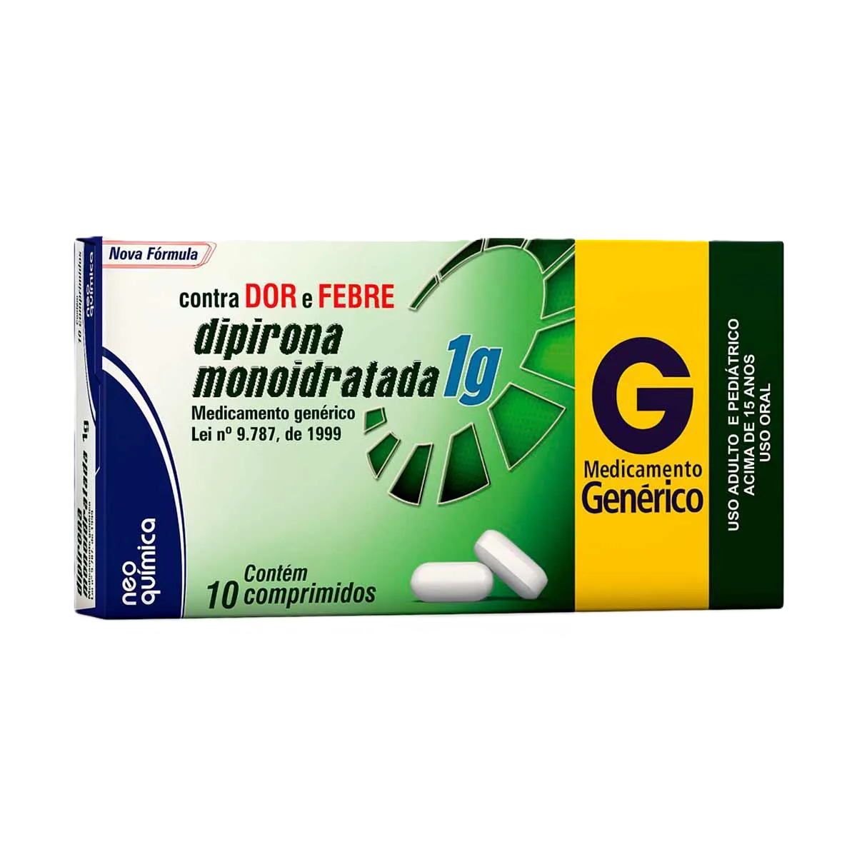 Dipirona Sodica 1 G C/10 Cpr (G) Neo Quimica