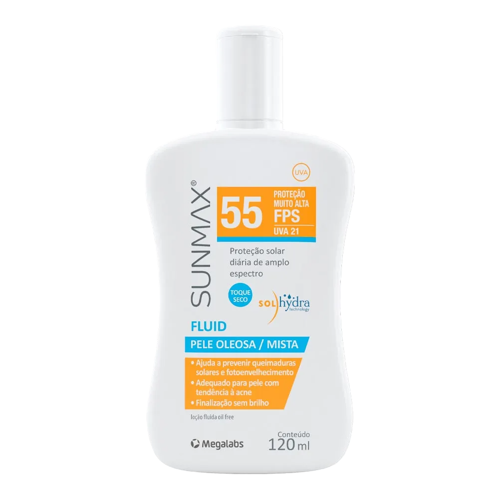 Sunmax Fluid Fps 55 Pele Oleosa/Mista 120 Ml