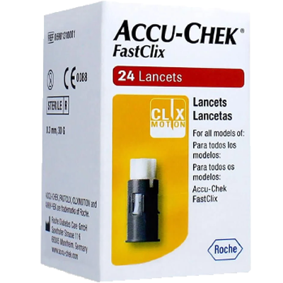 Accu Chek Fastclix Com 24 Lancetas