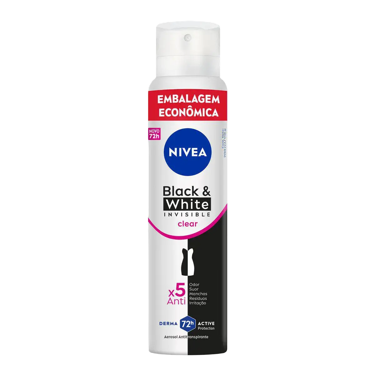 Des Nivea Aero Fem Black White 200 Ml