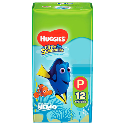 Fralda Huggies Nemo Little Swimmers P 12 Un