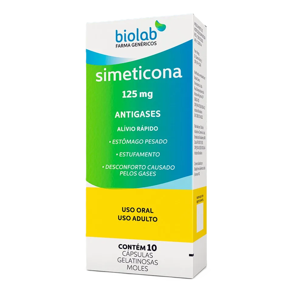 Simeticona 125 Mg C/10 Caps.Biolab