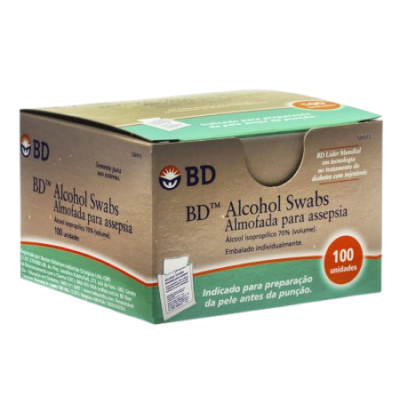 Gaze/Swabs Bd Embebida Alcool 70% 100 Unidades