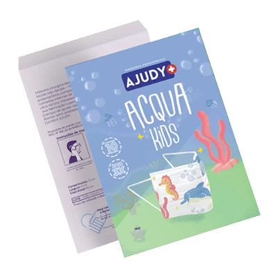 Máscara Infantil Ajudy Acqua 10 Unidades