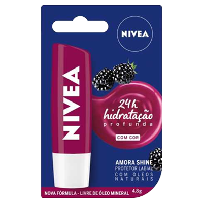 Protetor Labial Nivea Amora Shine 4,8 G