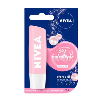 Protetor Labial Nivea Perola Shine 4,8 G