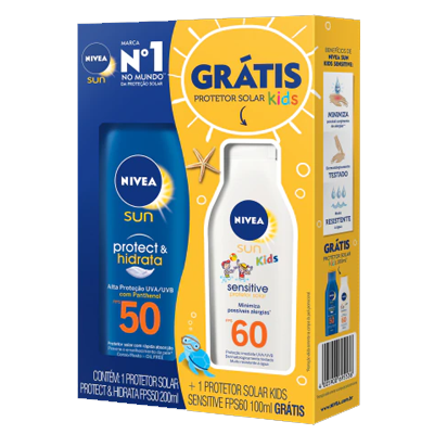 Kit Prot Solar Nivea Protect & Hidrta Fps30 200 Ml Gratis 100 Ml