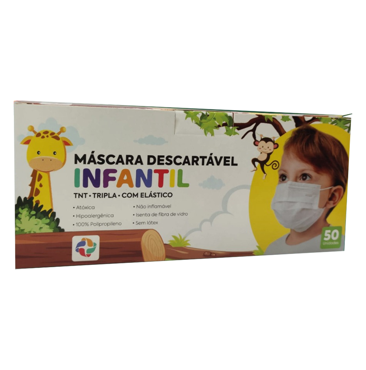 Mascara Descartavel Infantil Nsh Branca 50 Un