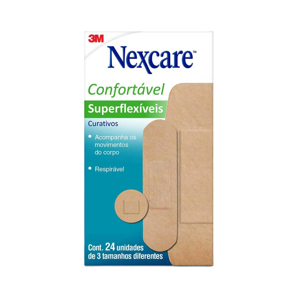 Nexcare Curativo Flexivel Variados 24 Un