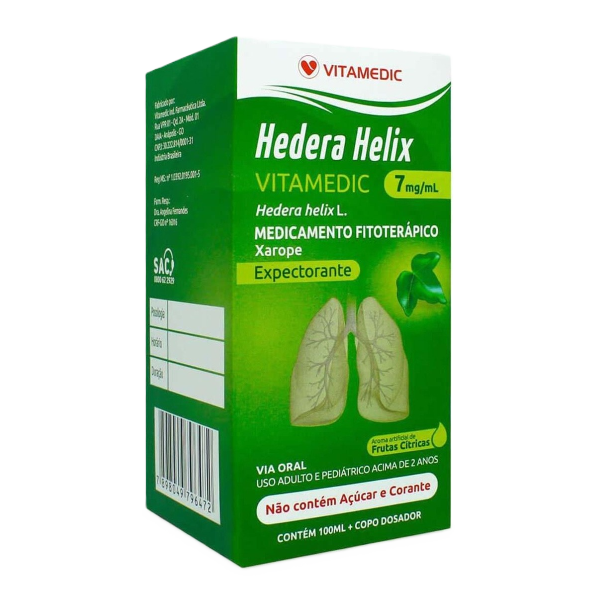 Hedera Helix Vitamedic Xpe 7 Mg 100 Ml