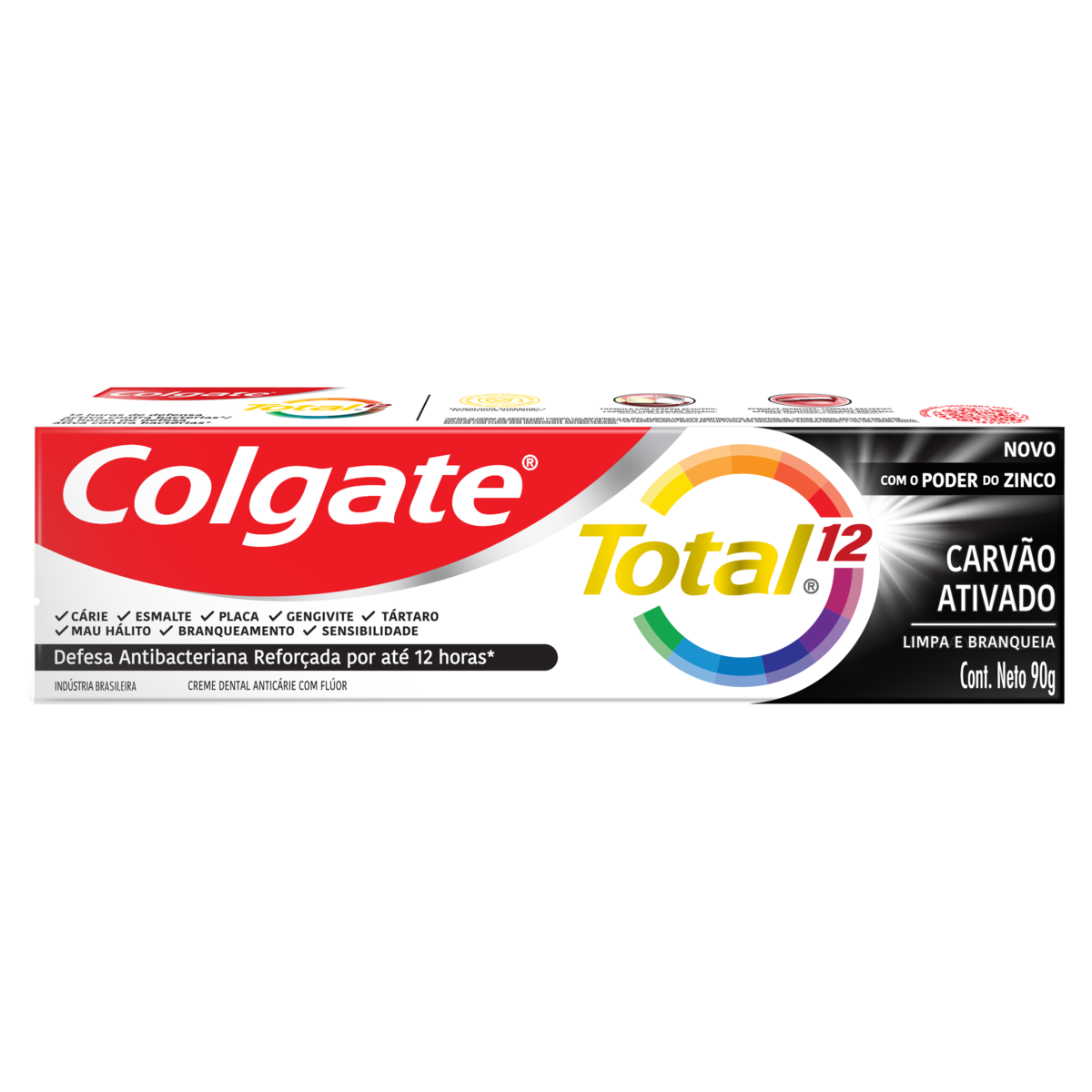 Cr Dental Colgate Total 12 Carvao Ativado 90 G