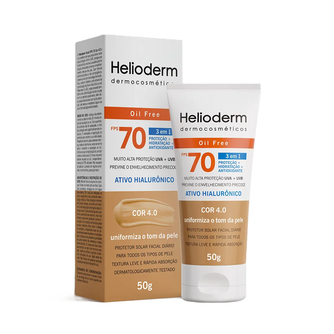 Helioderm Facial Bege Escuro Fps70
