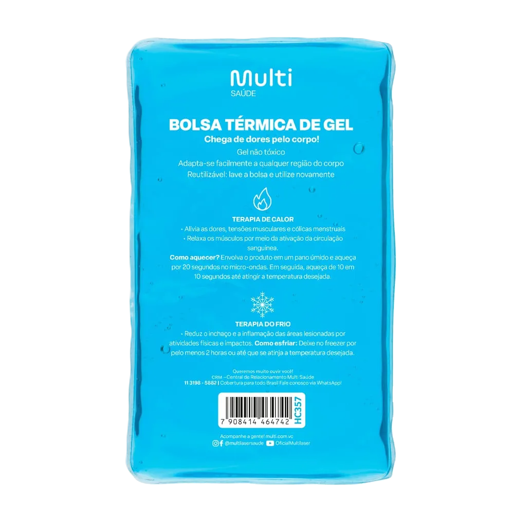 Bolsa Termica De Gel Tam G Multilaser Azul