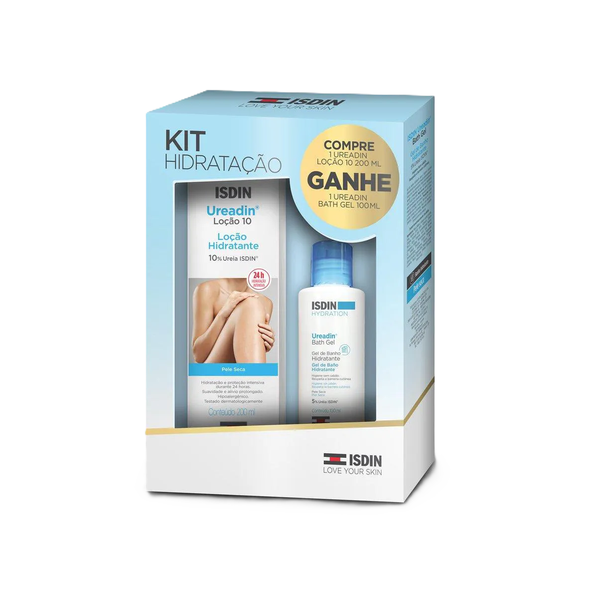 Kit Isdin Ureadin Locao 10 200 Ml + Bath Gel 100 Ml