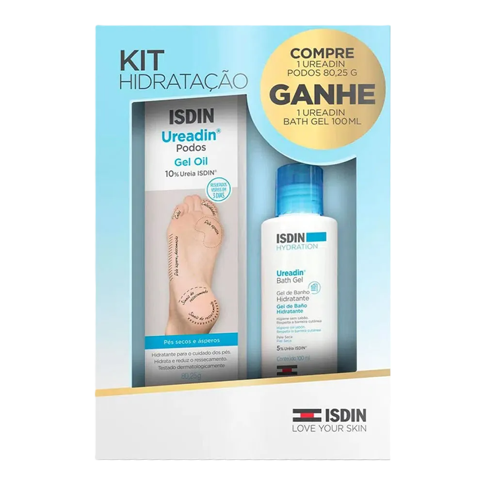 Kit Isdin Ureadin Podos Gel + Bath Gel 100 Ml