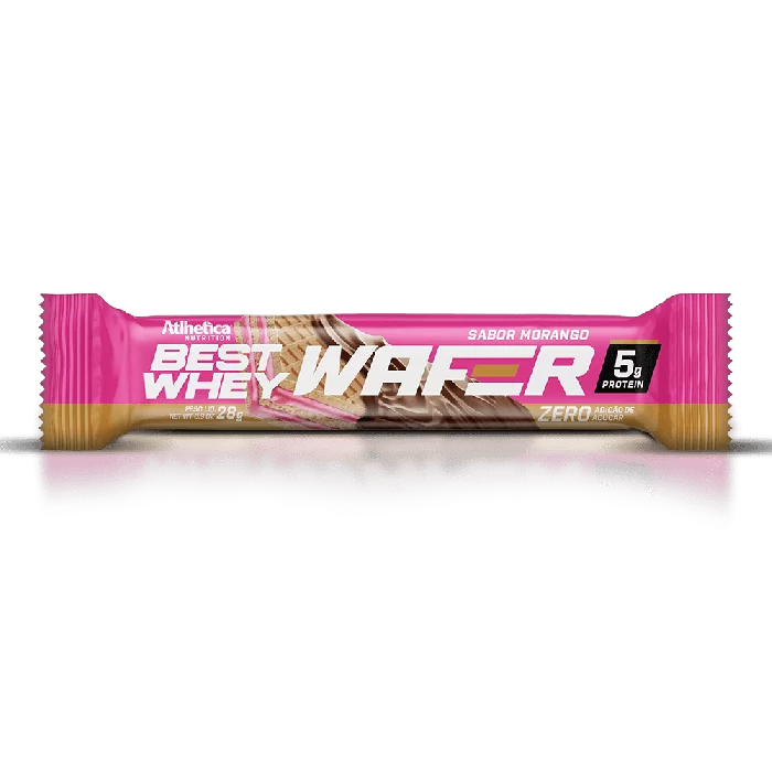Wafer Best Whey Atlhetica Morango 28 G