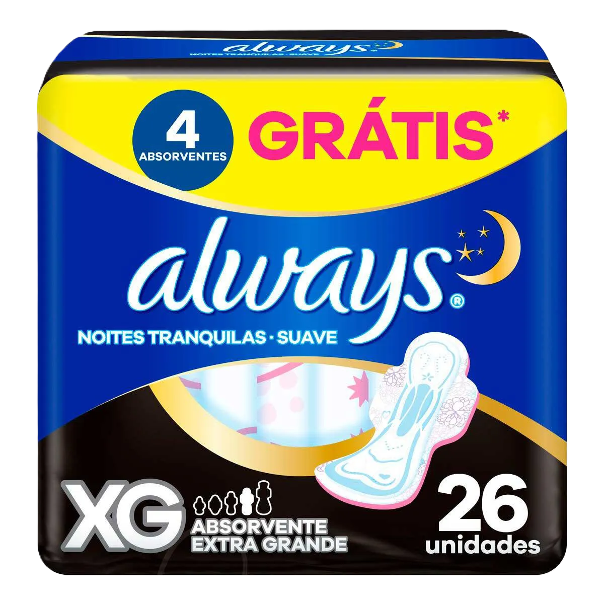 Abs Always Noites Tranq Suave Com Abas Xg 26 Un