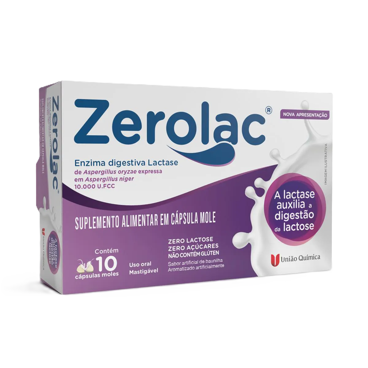 Zerolac 10.000 U Fcc 10 Cap Mole Uniao Quimica