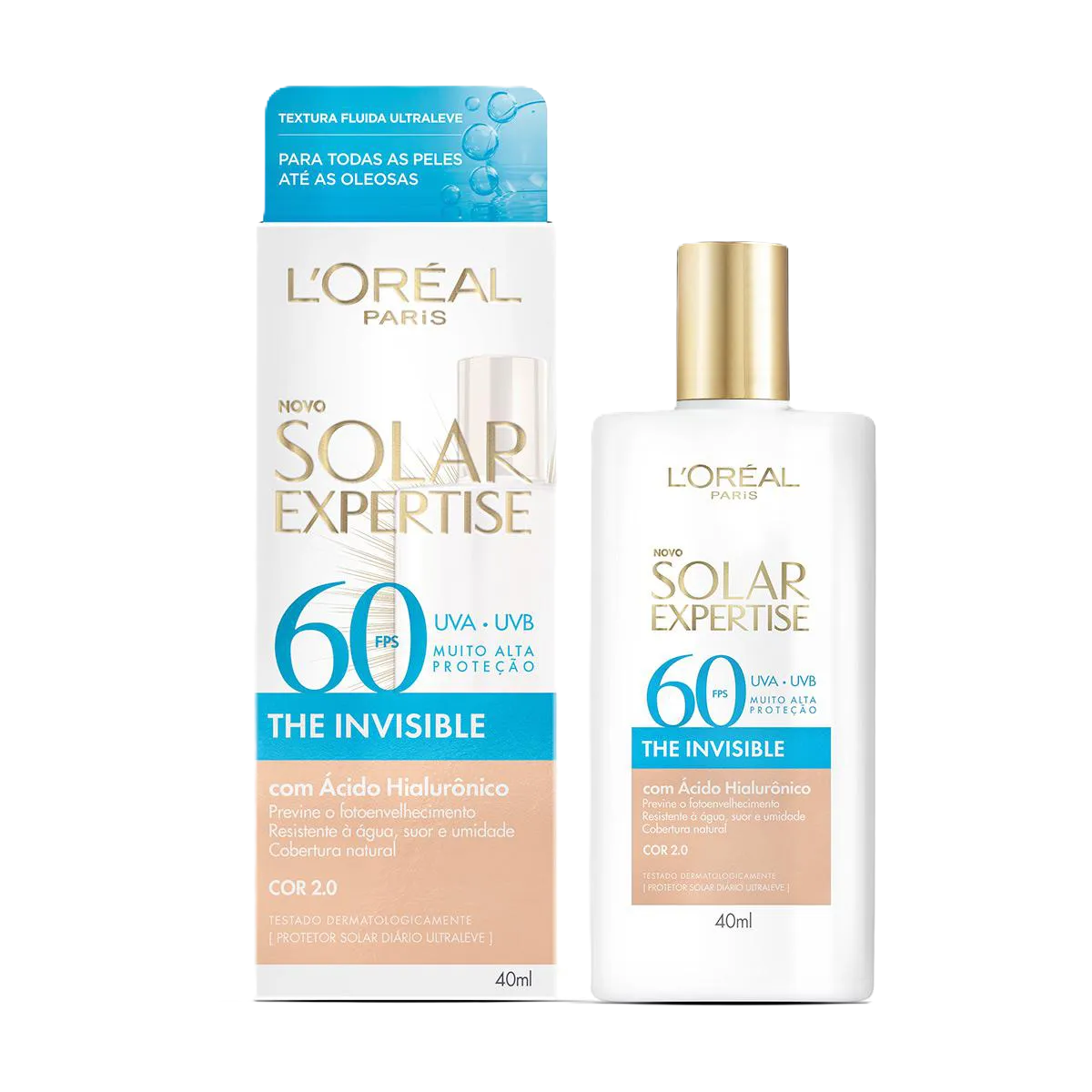 Prot Solar Loreal Expertise Fluido  Fps 60 Cor 2.0 40 Ml
