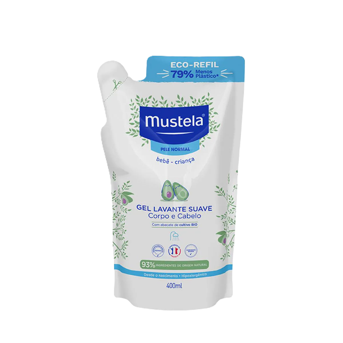 Mustela Refil Gel Lavante Suave 400 Ml