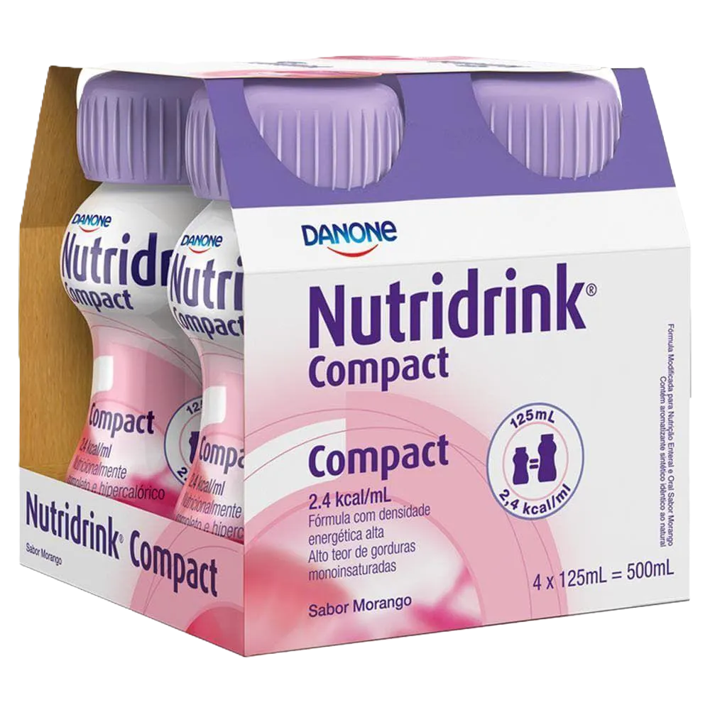 Kit Nutridrink Compact Morango 125 Ml 4 Un