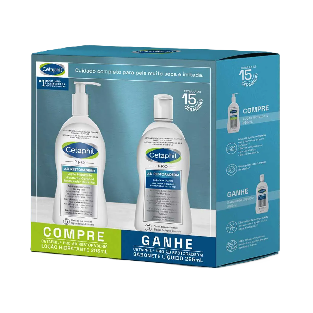 Kit Cetaphil Pro Ad Loc Hd 295 Ml+Sab Liq 295 Ml