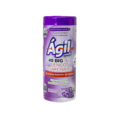 Refil 40 Big Lencos Desinfetantes Lavanda