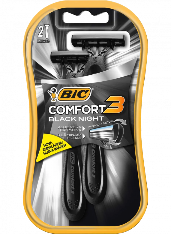 Aparelho Bic Comfort 3 Black 2 Un