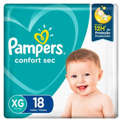 Fralda Pampers Confortsec Pacotao Xg C/18