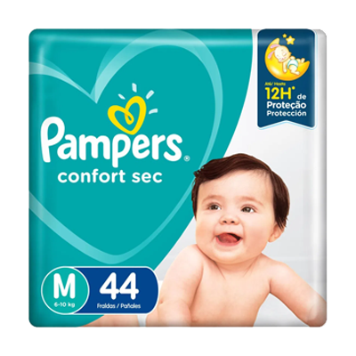 Fralda Pampers Confortsec Mega M 44 Un