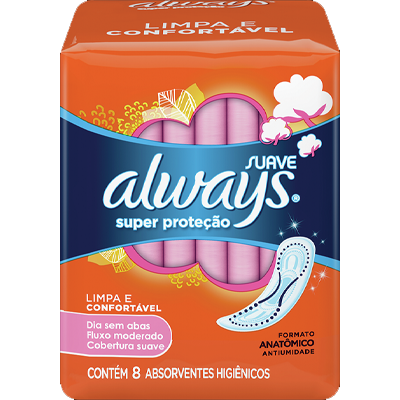 Absorvente Always Basico Suave S/Abas C/8