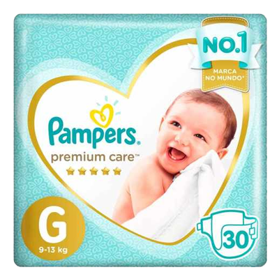 Fralda Pampers Premium Care Trad G 30 Un