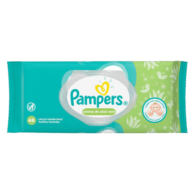 Lenço Umedecido Pampers Aloe Vera 48 Un