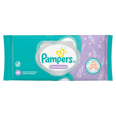 Lenco Umedecido Pampers Amora Lavanda 48 Un