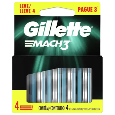 Carga Gillette Mach3 Regular 4 Un Lv+ Pg 