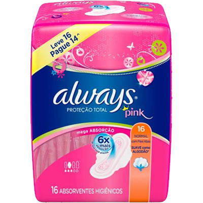 Absorvente Always Prot Total Suave C/Abas L16 P14