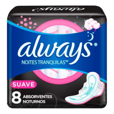 Absorvente Always Proteção Total Noturna Suave Leve 16 Pague 14