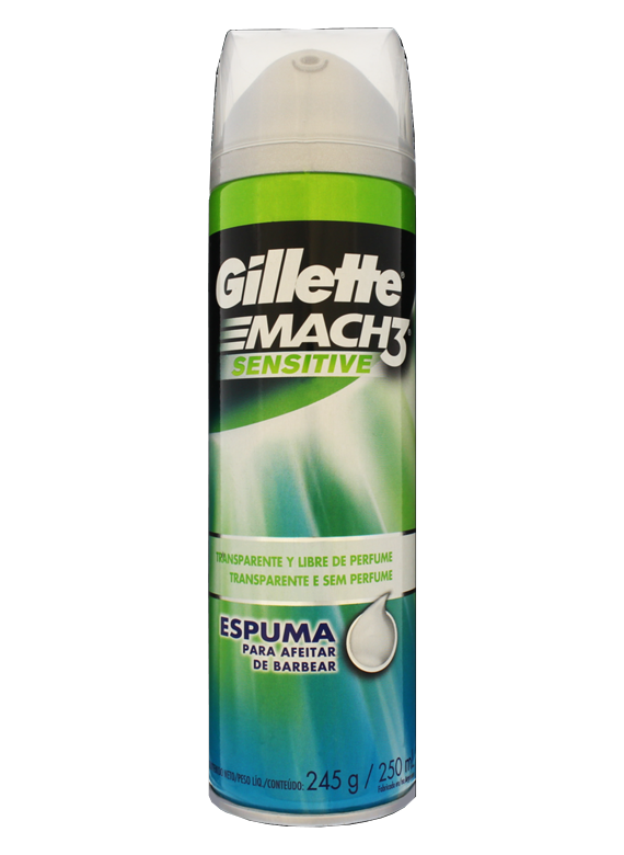 Espuma De Barbear Gillette Mach3 Sensitive 245 G