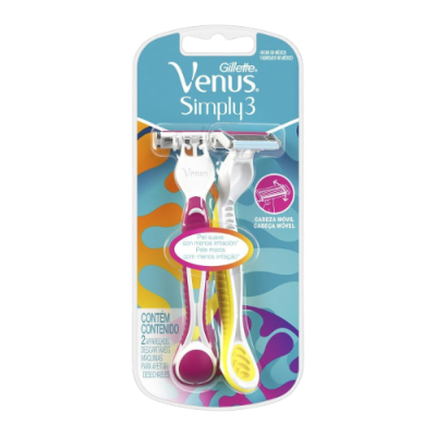 Aparelho De Depilação Gillette Venus Simply Com 2 Unidades