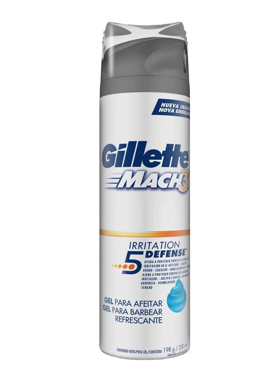 Gel P/ Barbear Gillette Mach3 Refrescante 198 G