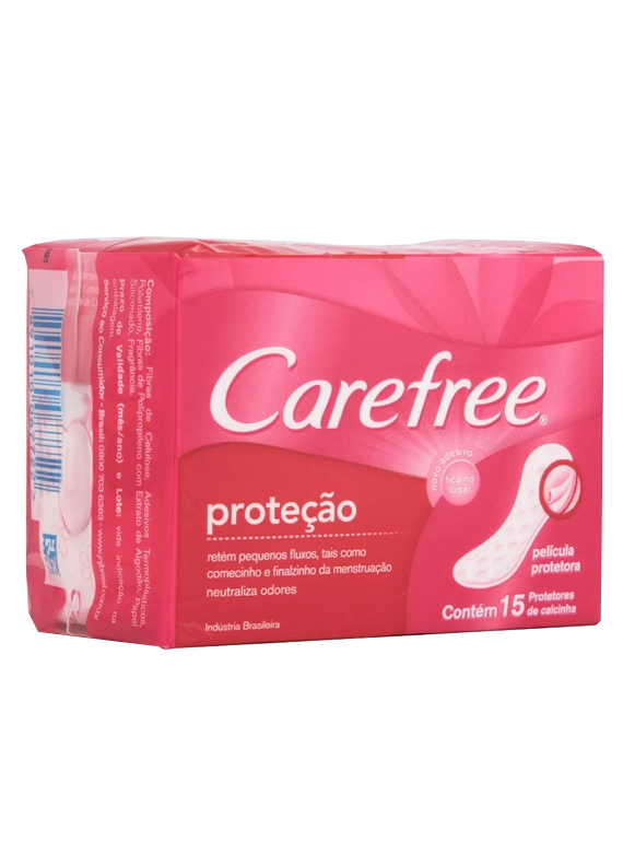 Absorvente Carefree Proteção Com Perfume Com 15 Unidades