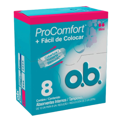 Absorvente Ob Interno Procomfort Mini 8 Unidades