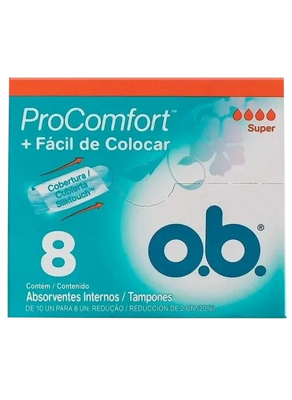 Absorvente Ob Interno Procomfort Médio 8 Unidades 