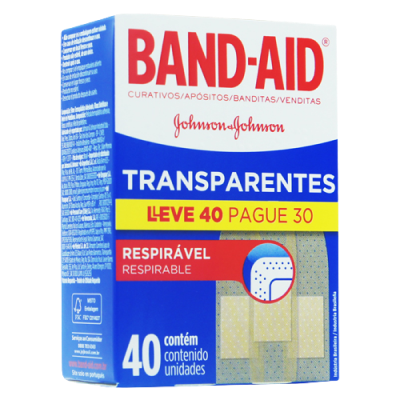 Band Aid Transparentes 40 Unidades