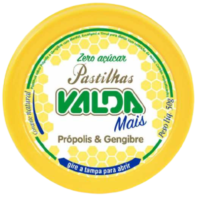 Pastilha Valda Mais Propolis E Gengibre 50 G