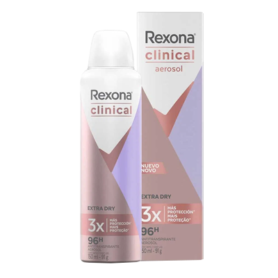 Desodorante Rexona Clinical Aerosol Women Extra Dry 91 G