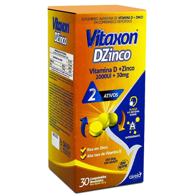 Vitaxon D Zinco 2000 Ui+30 Mg C/ 30 Cpr